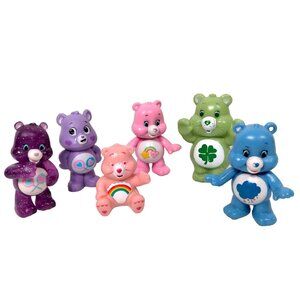 Care Bears Mini Figurine Lot 6 Plastic Cheer Bear Grunpy WIsh Share Best Friend